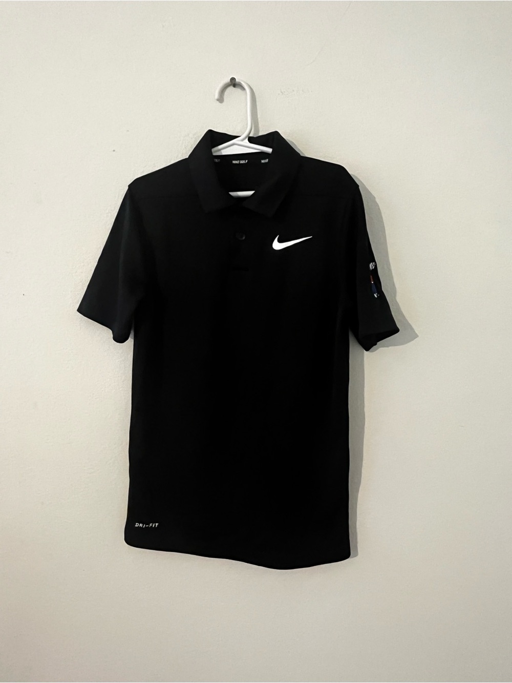 Nike Disney Kids Golf Black Polo Size S (7/8) with White Swoosh